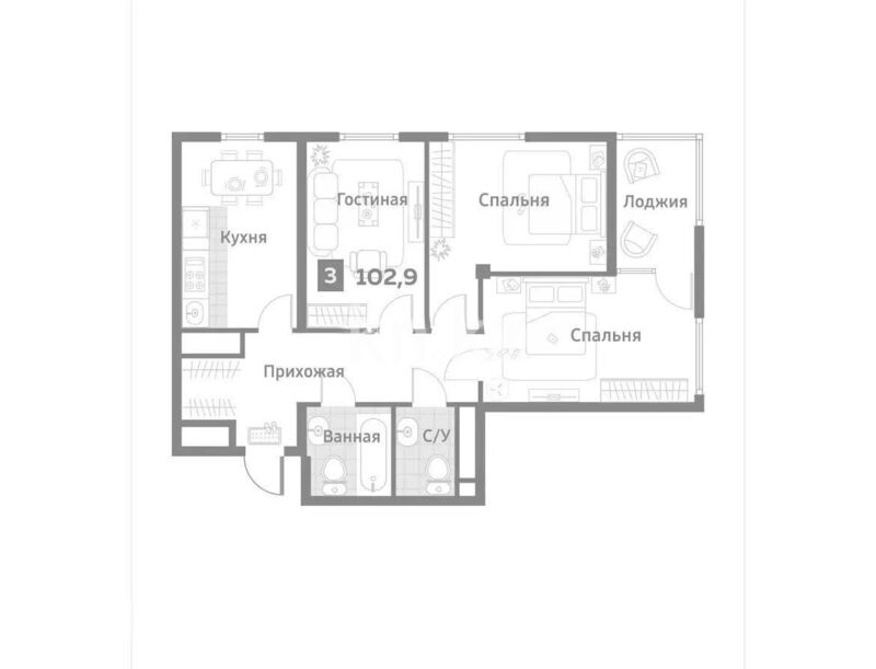 Продажа 3-комнатной квартиры, 103 м² - Продажа трехкомнатных квартир в Бостандыкском р-не Алматы - страница 28 фото 1 из 1