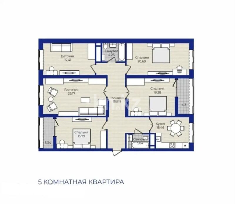Продажа 5-комнатной квартиры, 142 м² - Продажа квартир в новостройках Астаны - страница 12 фото 6 из 6