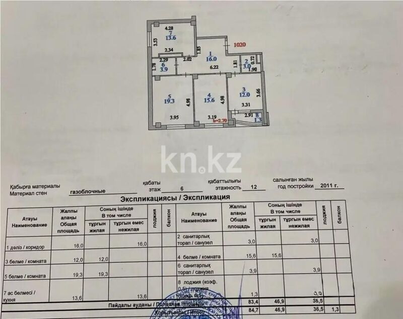 Продажа 3-комнатной квартиры, 85 м² - Продажа трехкомнатных квартир в монолитно-каркасном доме в Казахстане - страница 12 фото 8 из 8