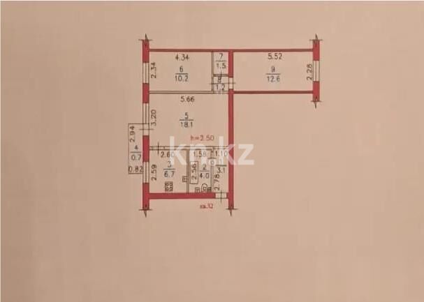 Продажа 3-комнатной квартиры, 58.1 м² - Продажа трехкомнатных квартир в Алматы фото 6 из 6