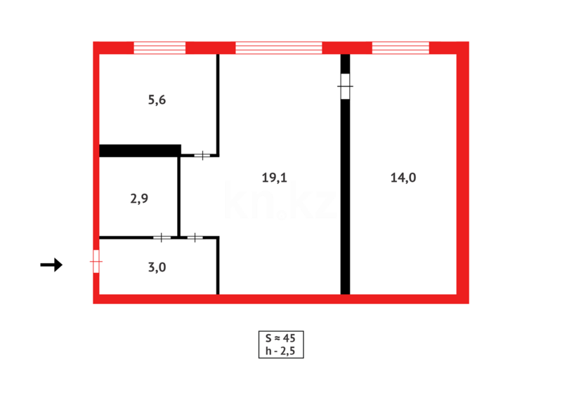 Продажа 2-комнатной квартиры, 44 м² - Продажа двухкомнатных квартир в Абае фото 6 из 6