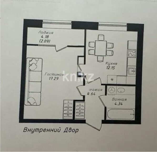 Продажа 2-комнатной квартиры, 40 м² - Продажа двухкомнатных квартир в р-не Нура Астаны - страница 55 фото 1 из 1