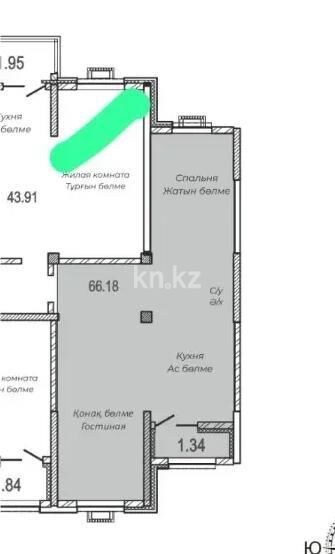 Продажа 2-комнатной квартиры, 43.9 м² - Продажа квартир от собственников в Астане - страница 8 фото 1 из 1