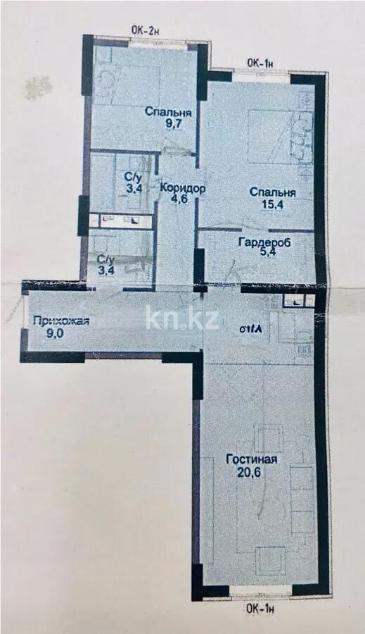 Продажа 3-комнатной квартиры, 80.8 м² - Продажа трехкомнатных квартир в Бостандыкском р-не Алматы - страница 30 фото 1 из 2