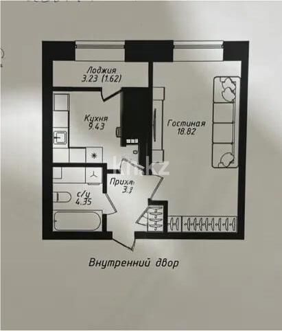 Продажа 1-комнатной квартиры, 38.13 м² - Продажа однокомнатных квартир от собственников в Астане - страница 28 фото 1 из 1