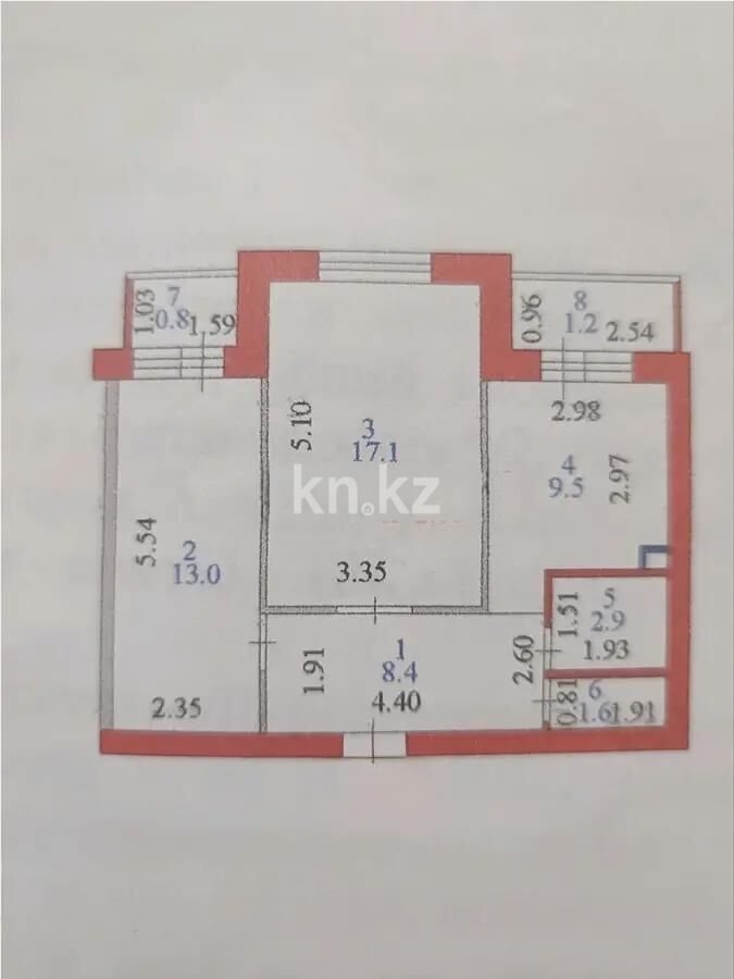 Продажа 2-комнатной квартиры, 54.5 м² - Продажа двухкомнатных квартир в блочном доме в Казахстане - страница 48 фото 3 из 3
