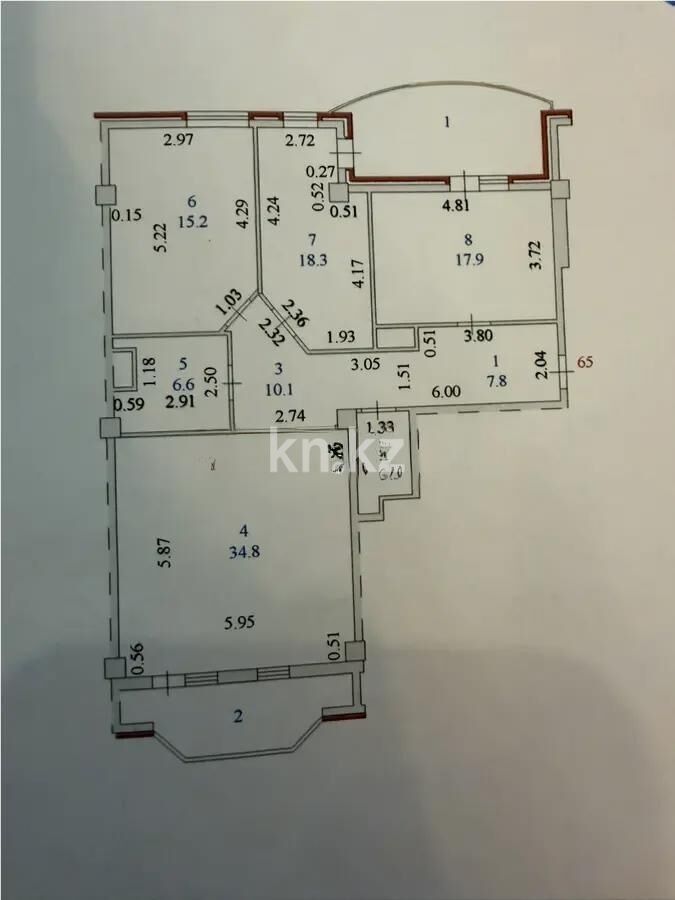 Продажа 3-комнатной квартиры, 131 м² - Продажа квартир в монолитно-каркасном доме в Астане - страница 106 фото 8 из 8