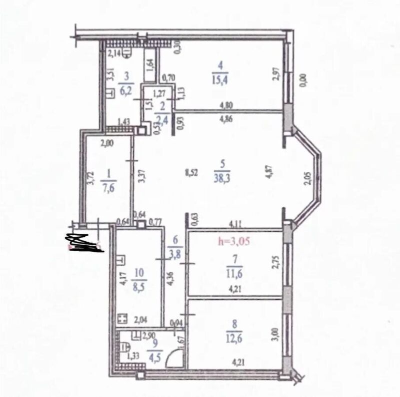 Продажа 4-комнатной квартиры, 117 м² - Продажа квартир в новостройках Алматы фото 1 из 1