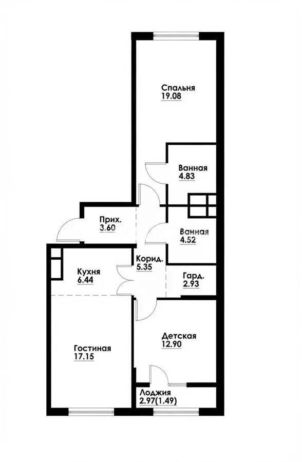 Продажа 3-комнатной квартиры, 79 м² - Продажа трехкомнатных квартир в Алмалинском р-не Алматы - страница 12 фото 1 из 1