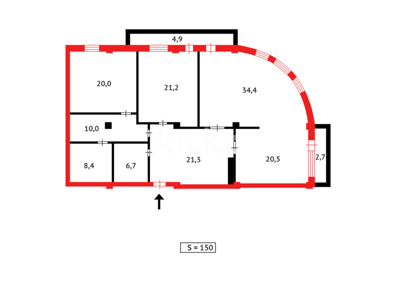 Продажа 3-комнатной квартиры, 150.1 м² - Продажа квартир в монолитно-каркасном доме в Астане - страница 147 фото 16 из 16