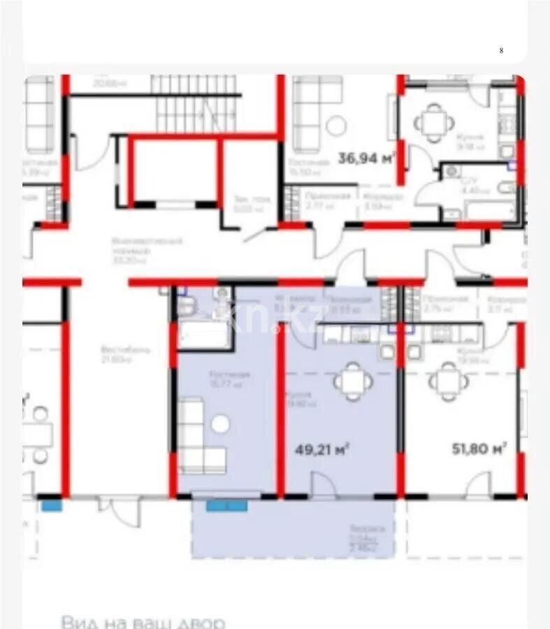 Продажа 2-комнатной квартиры, 49.21 м² - Продажа квартир в новостройках Алматы без посредников фото 1 из 1