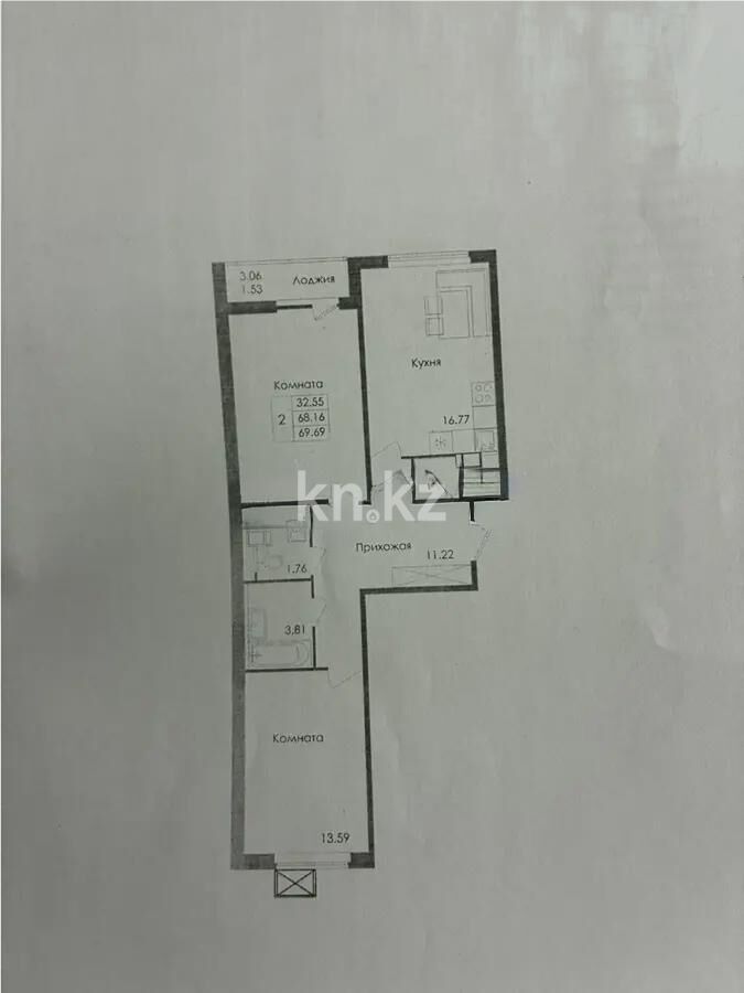 Продажа 2-комнатной квартиры, 69.69 м² - Продажа квартир в блочном доме в Астане - страница 173 фото 1 из 1
