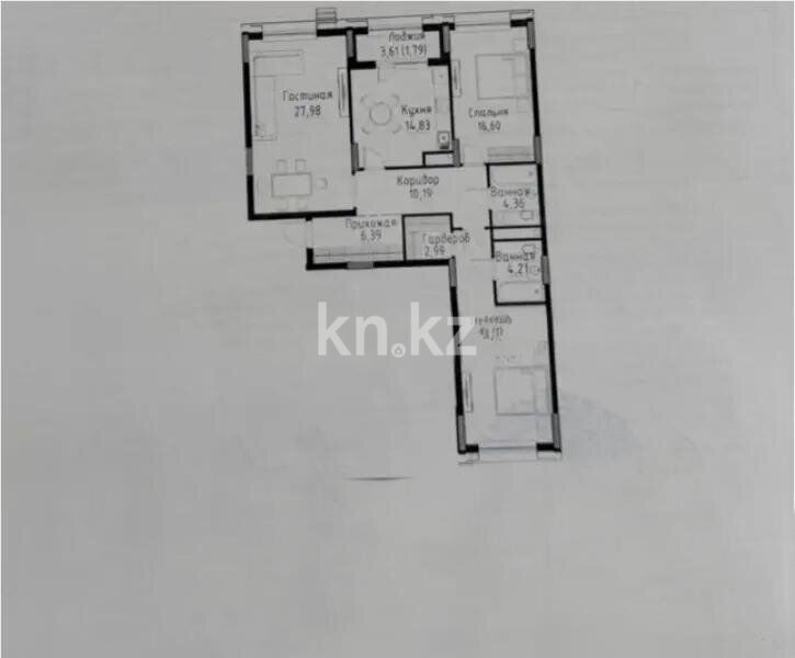 Продажа 3-комнатной квартиры, 111.01 м² - Продажа трехкомнатных квартир от собственников в Казахстане - страница 13 фото 1 из 1