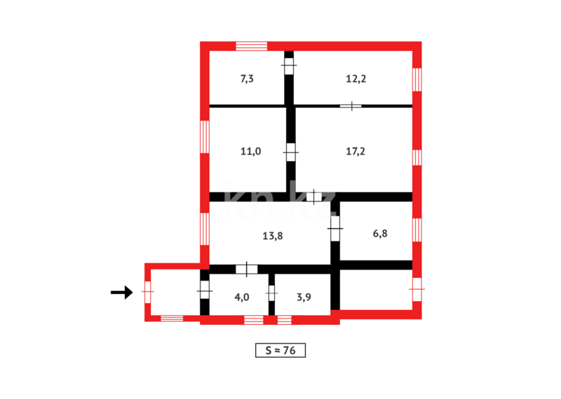 Продажа 4-комнатного дома, 76.2 м² - Недвижимость в Темиртау - страница 10 фото 23 из 23