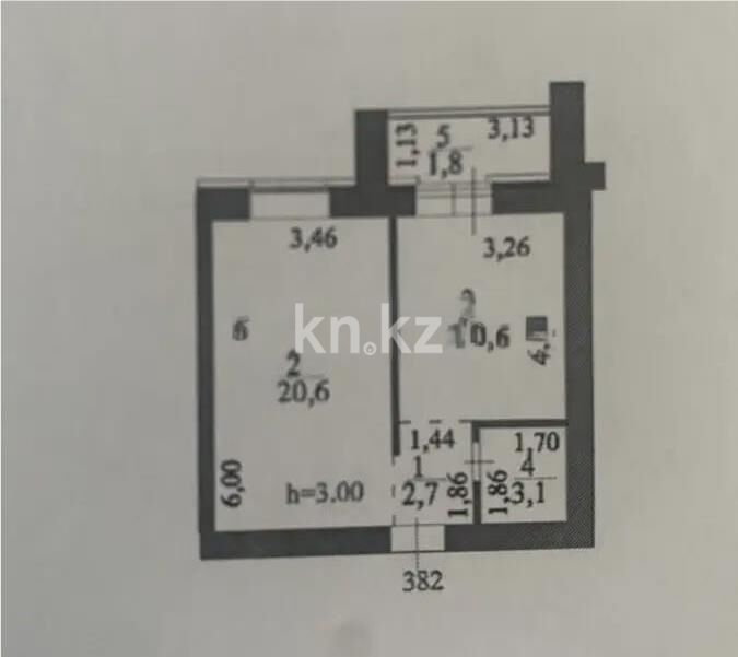 Продажа 1-комнатной квартиры, 41 м² - Продажа однокомнатных квартир в кирпичном доме в Казахстане - страница 95 фото 1 из 1