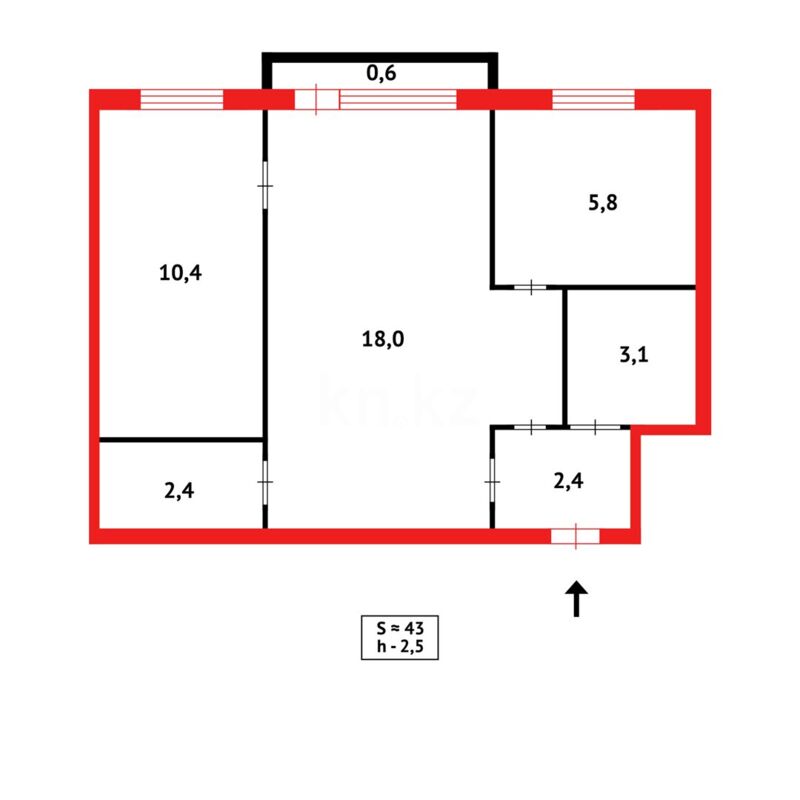 Продажа 2-комнатной квартиры, 43 м² - Продажа квартир в Казахстане - страница 164 фото 13 из 13