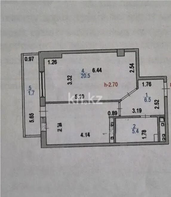 Продажа 1-комнатной квартиры, 47.1 м² - Продажа однокомнатных квартир в Астане - страница 52 фото 5 из 5