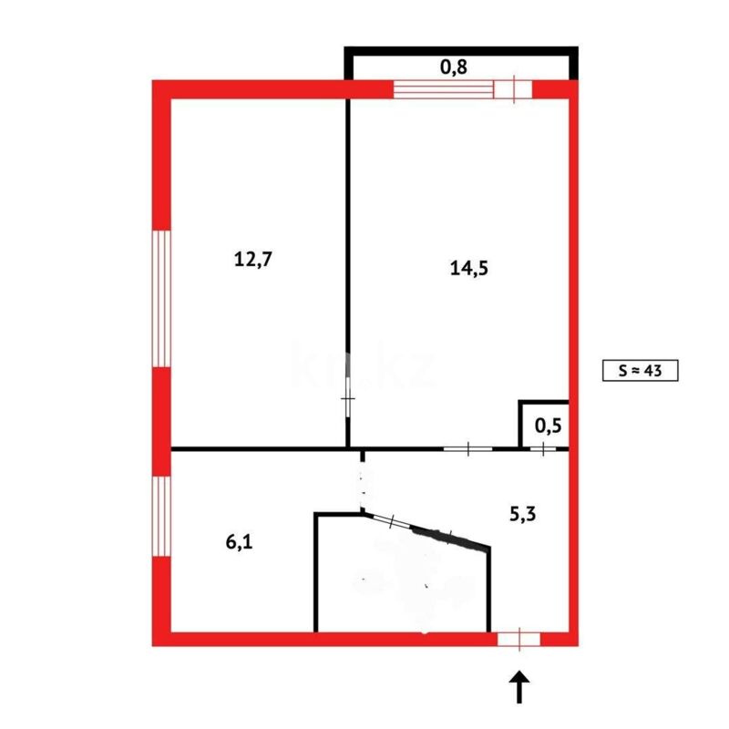 Продажа 2-комнатной квартиры, 42 м² - Продажа квартир в Казахстане - страница 1412 фото 9 из 11