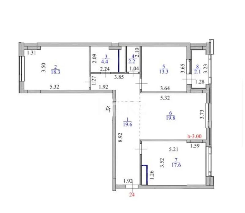 Продажа 3-комнатной квартиры, 98 м² - Продажа трехкомнатных квартир в блочном доме в Казахстане - страница 44 фото 7 из 7