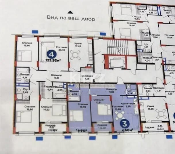 Продажа 3-комнатной квартиры, 72 м² - Продажа трехкомнатных квартир в монолитно-каркасном доме в Казахстане - страница 93 фото 1 из 1