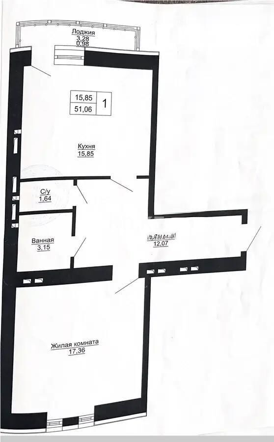 Продажа 1-комнатной квартиры, 50.4 м² - Продажа однокомнатных квартир в Казахстане - страница 67 фото 1 из 1