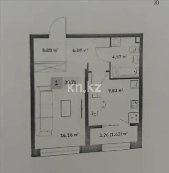 Продажа 1-комнатной квартиры, 40 м² - Продажа квартир в Казахстане - страница 14 фото 4 из 4