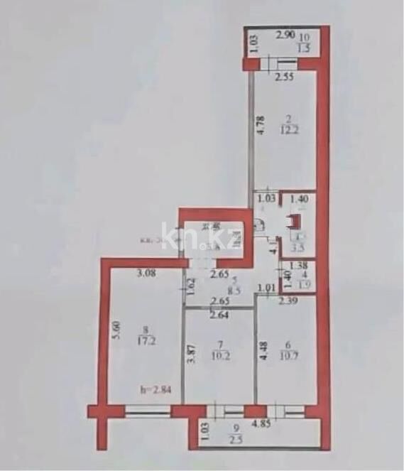 Продажа 3-комнатной квартиры, 72 м² - Продажа квартир в блочном доме в Астане - страница 156 фото 5 из 5