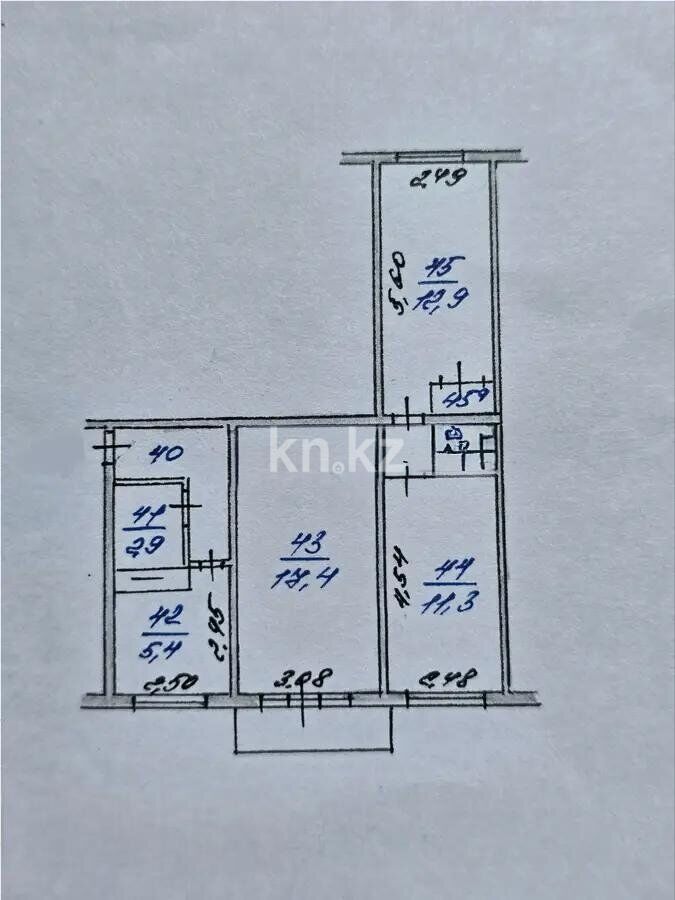 Продажа 3-комнатной квартиры, 58.2 м² - Продажа квартир в Ауэзовском р-не Алматы - страница 21 фото 7 из 7