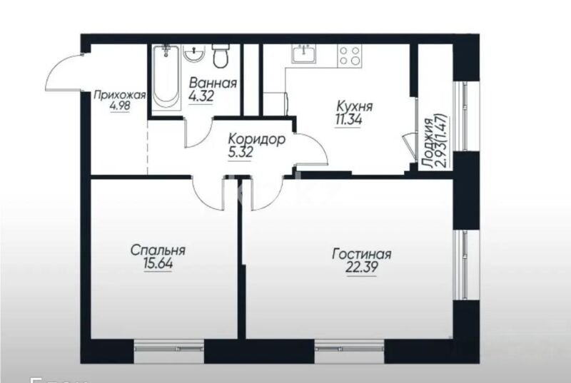 Продажа 2-комнатной квартиры, 63.3 м² - Продажа двухкомнатных квартир в Алмалинском р-не Алматы - страница 2 фото 1 из 1