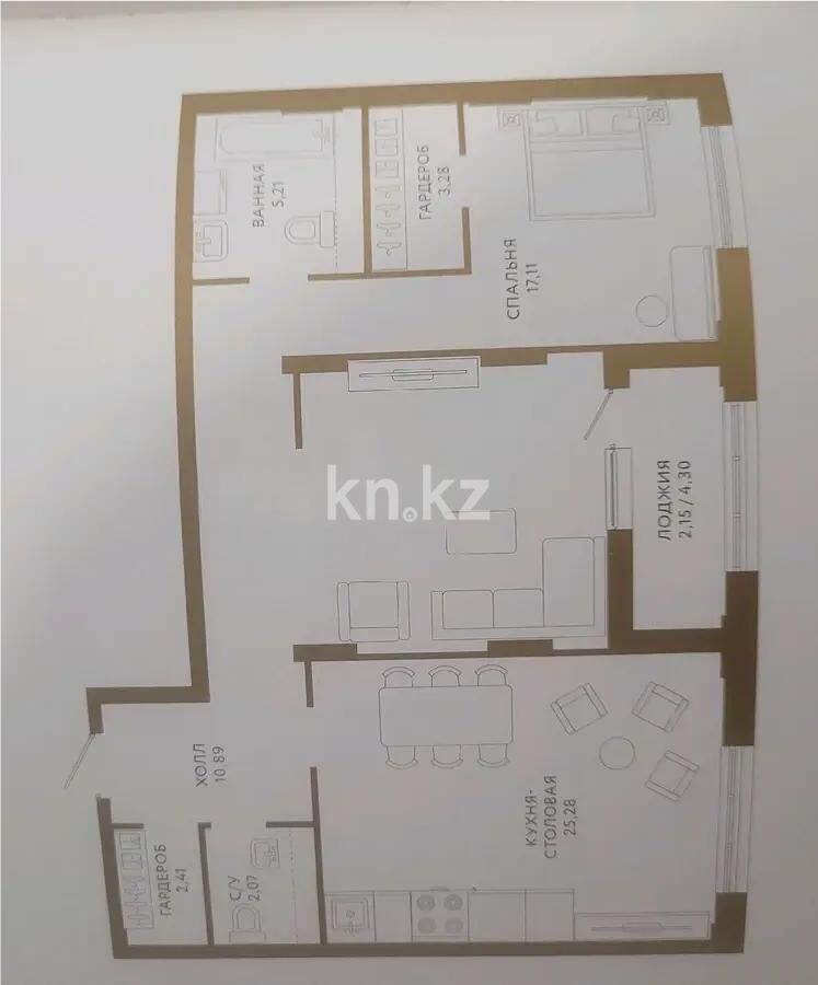 Продажа 2-комнатной квартиры, 82.5 м² - Продажа квартир в монолитно-каркасном доме в Астане - страница 140 фото 1 из 1
