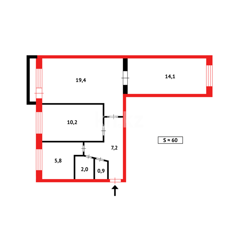 Продажа 3-комнатной квартиры, 60 м² - Продажа квартир в Караганде - страница 153 фото 15 из 15