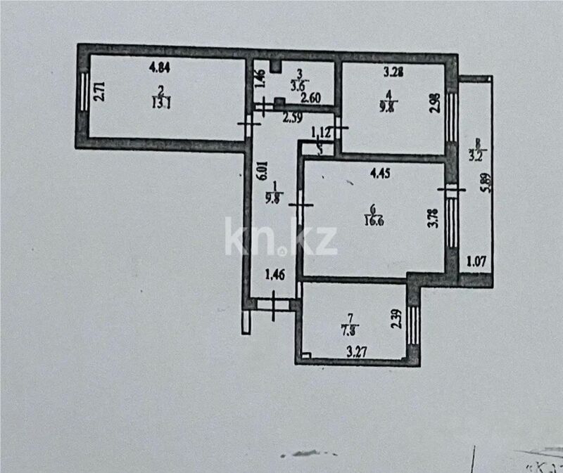 Продажа 3-комнатной квартиры, 63 м² - Продажа трехкомнатных квартир в панельном доме в Астане - страница 2 фото 4 из 4