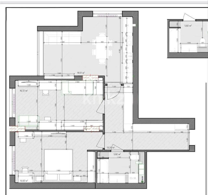 Продажа 2-комнатной квартиры, 71 м² - Продажа двухкомнатных квартир в монолитно-каркасном доме в Караганде - страница 4 фото 14 из 14