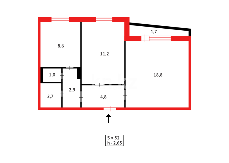 Продажа 2-комнатной квартиры, 53 м² - Продажа двухкомнатных квартир на Юго-Востоке Караганды - страница 22 фото 9 из 9