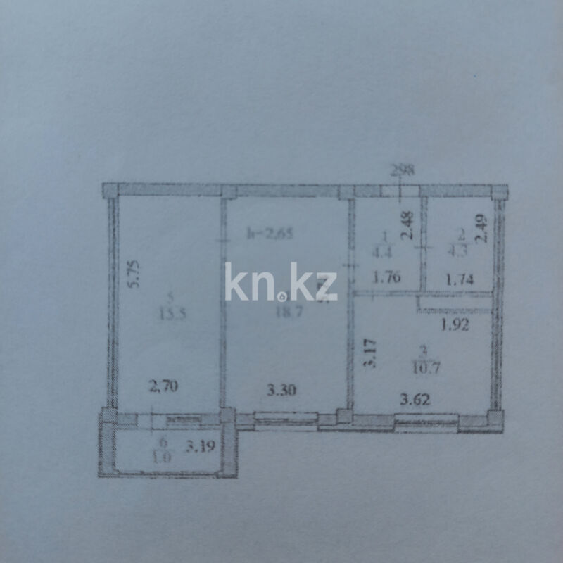 Продажа 2-комнатной квартиры, 53.6 м² - Продажа двухкомнатных квартир в монолитном доме в Казахстане фото 1 из 4