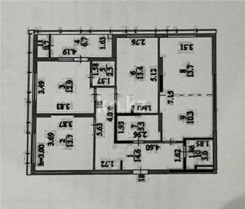 Продажа 4-комнатной квартиры, 97 м² - Продажа четырехкомнатных квартир в монолитно-каркасном доме в Казахстане - страница 8 фото 1 из 1