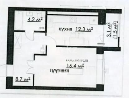 Продажа 2-комнатной квартиры, 46 м² - Продажа двухкомнатных квартир в кирпичном доме в Караганде - страница 2 фото 1 из 1