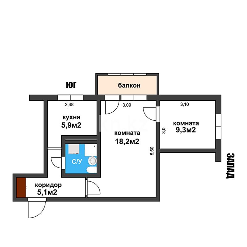 Продажа 2-комнатной квартиры, 42 м² - Продажа двухкомнатных квартир в панельном доме в Алматы - страница 19 фото 16 из 17