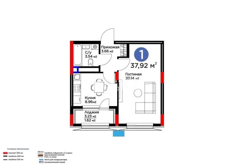 Продажа 1-комнатной квартиры, 38 м² - Недвижимость в Астане - страница 27 фото 3 из 3
