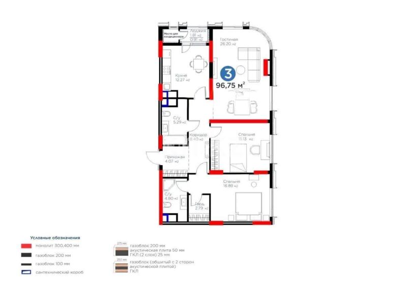 Продажа 3-комнатной квартиры, 97 м² - Продажа квартир в Казахстане - страница 114 фото 1 из 1
