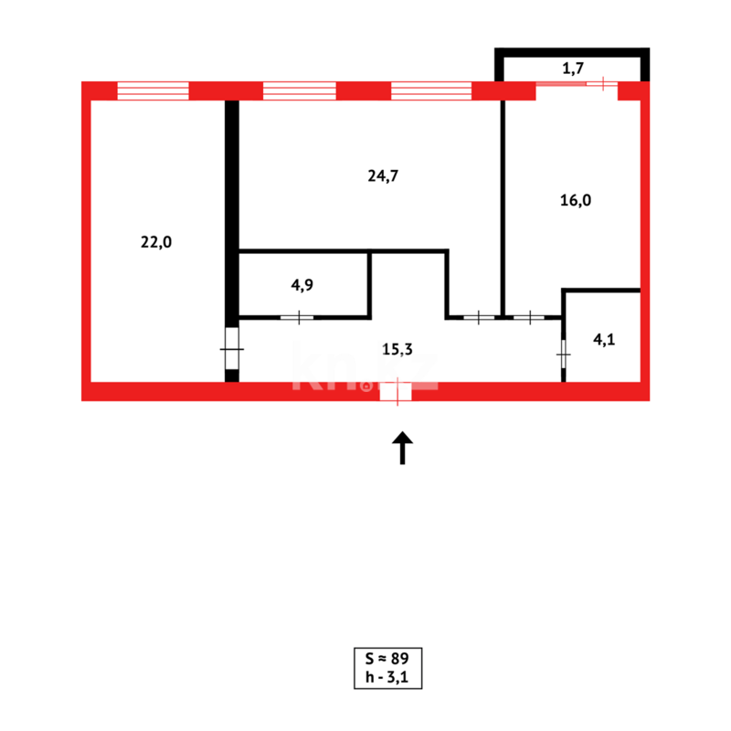 Продажа 3-комнатной квартиры, 88 м² - Продажа трехкомнатных квартир на Юго-Востоке Караганды - страница 24 фото 19 из 19