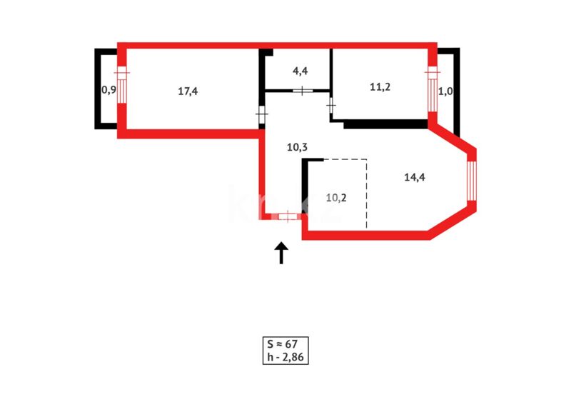 Продажа 3-комнатной квартиры, 66.8 м² - Продажа  трехкомнатных квартир в новостройках Астаны - страница 12 фото 17 из 17