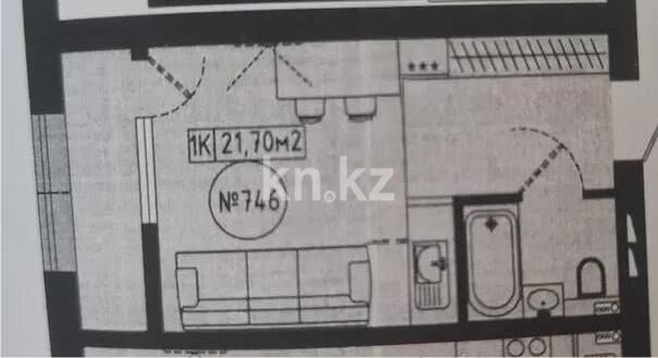 Продажа 1-комнатной квартиры, 22 м² - Продажа однокомнатных квартир в кирпичном доме в Казахстане - страница 102 фото 1 из 1