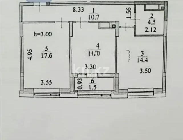 Продажа 2-комнатной квартиры, 61 м² - Продажа двухкомнатных квартир в блочном доме в Астане фото 6 из 6