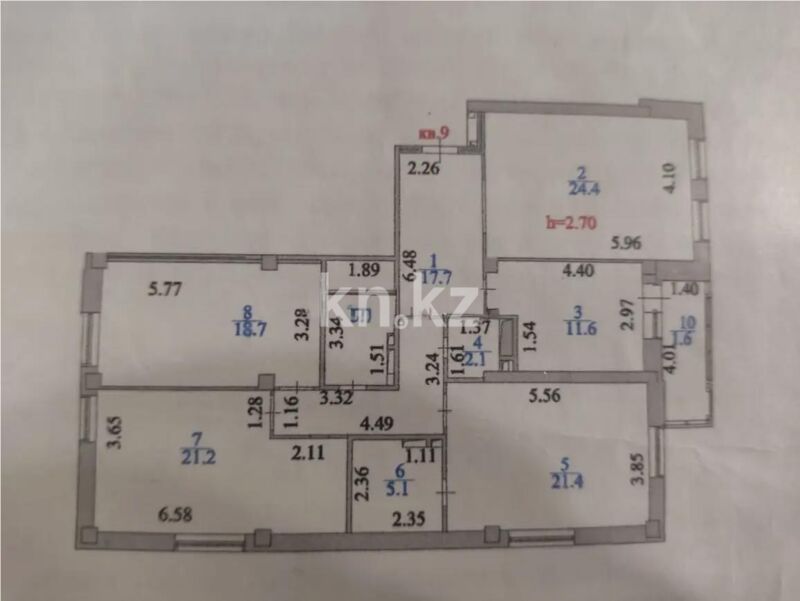Продажа 4-комнатной квартиры, 129 м² - Продажа четырехкомнатных квартир в монолитно-каркасном доме в Казахстане - страница 10 фото 9 из 9