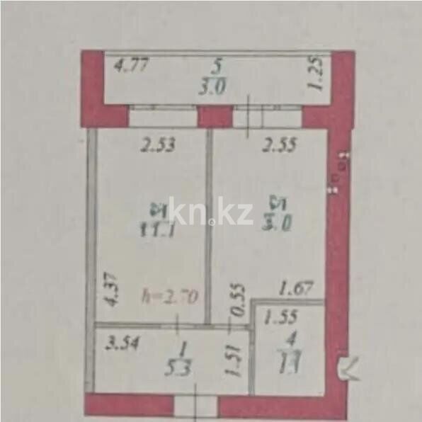 Продажа 1-комнатной квартиры, 33 м² - Продажа  однокомнатных квартир в новостройках Астаны - страница 6 фото 1 из 1