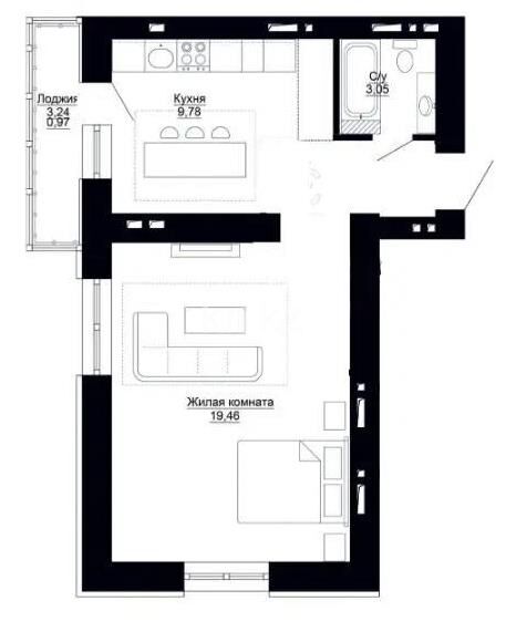 Продажа 1-комнатной квартиры, 40.06 м² - Продажа квартир в кирпичном доме в Астане - страница 216 фото 1 из 1