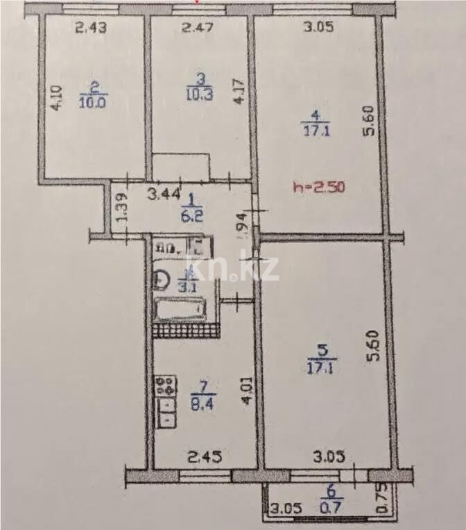 Продажа 4-комнатной квартиры, 74 м² - Продажа четырехкомнатных квартир в панельном доме в Алматы - страница 6 фото 8 из 8