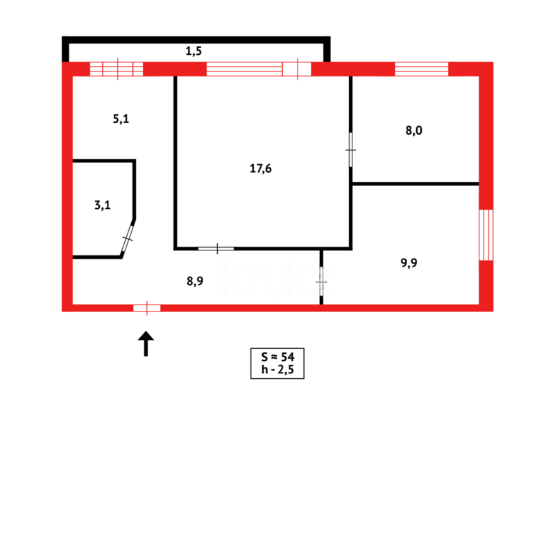 Продажа 3-комнатной квартиры, 56 м² - Продажа трехкомнатных квартир в Темиртау - страница 15 фото 8 из 8