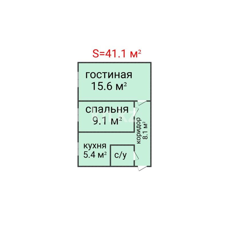 Продажа 2-комнатной квартиры, 41.1 м² - Продажа двухкомнатных квартир в Костанае фото 2 из 15